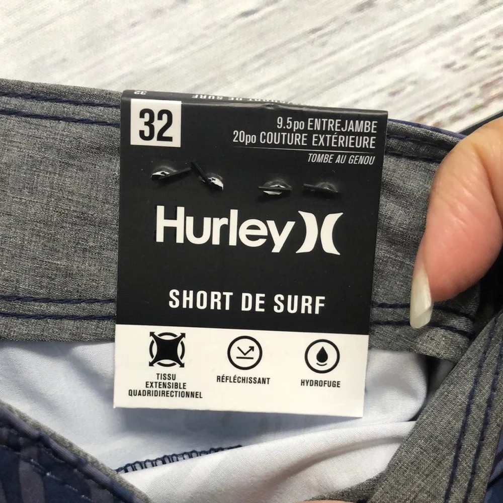 Hurley Men's Blue Patterned Board Shorts - Picture 11 of 15